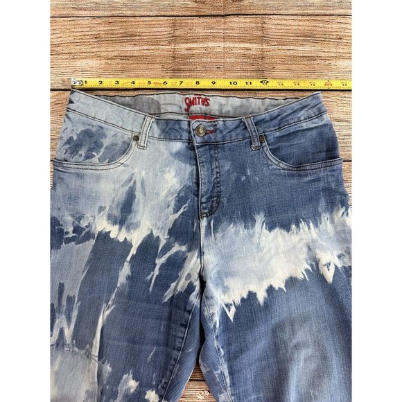 Smiths Acid Wash Straight Leg Jeans Women Size 10 Denim Casual Pants - Stretch - Picture 6 of 9